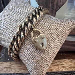 Gold Chain Bracelet with Padlock Charm from Stella & Dot